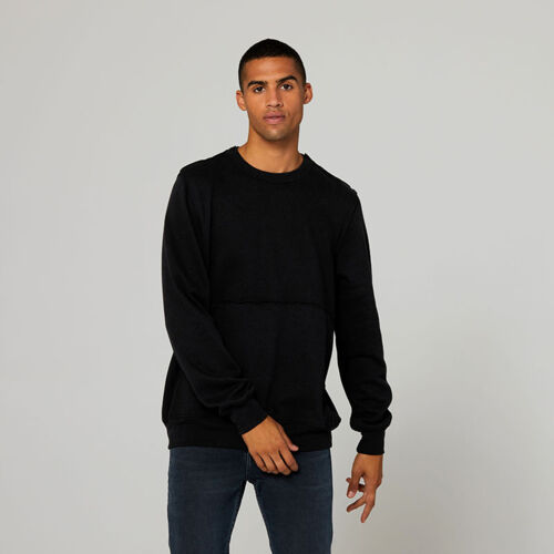 Canvas Unisex Raw Seam Crew Neck Pullover Thumbnail