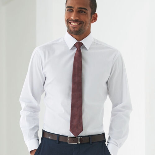 Brook Taverner Alba Long Sleeve Slim Fit Poplin Shirt Thumbnail