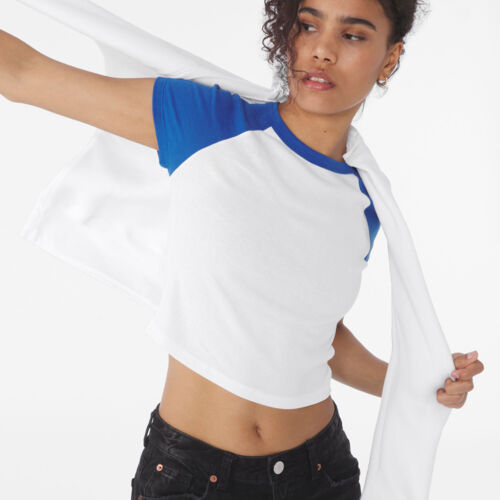 Women's Micro Rib Raglan Baby Tee Thumbnail