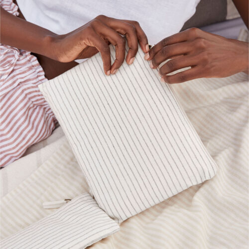Striped Organic Cotton Accessory Pouch Thumbnail