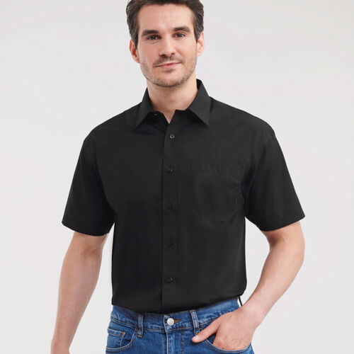 Short sleeve polycotton easycare poplin shirt Thumbnail