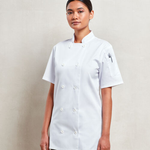 Premier Ladies Short Sleeve Chef's Jacket Thumbnail