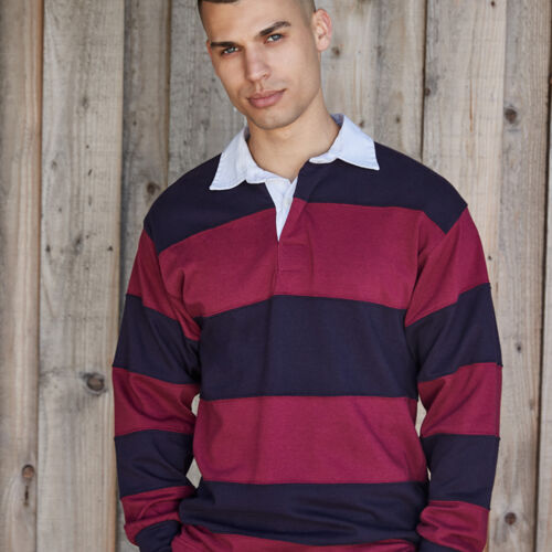 Front Row Sewn Stripe Rugby Shirt Thumbnail