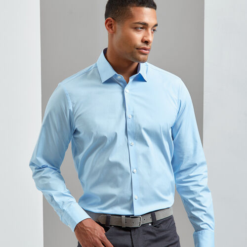 Premier Long Sleeve Stretch Fit Poplin Shirt Thumbnail