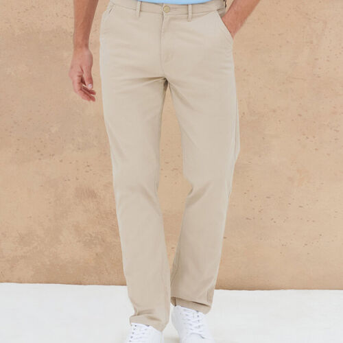 Stretch chinos with flex waistband Thumbnail